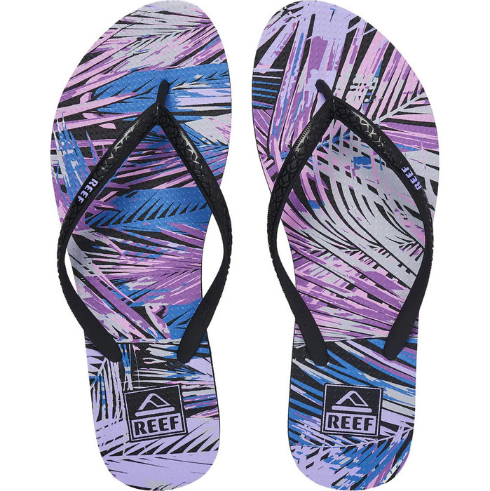 2023 Reef Womens Seaside Prints Flip Flops CJ0252 - Palm Fronds